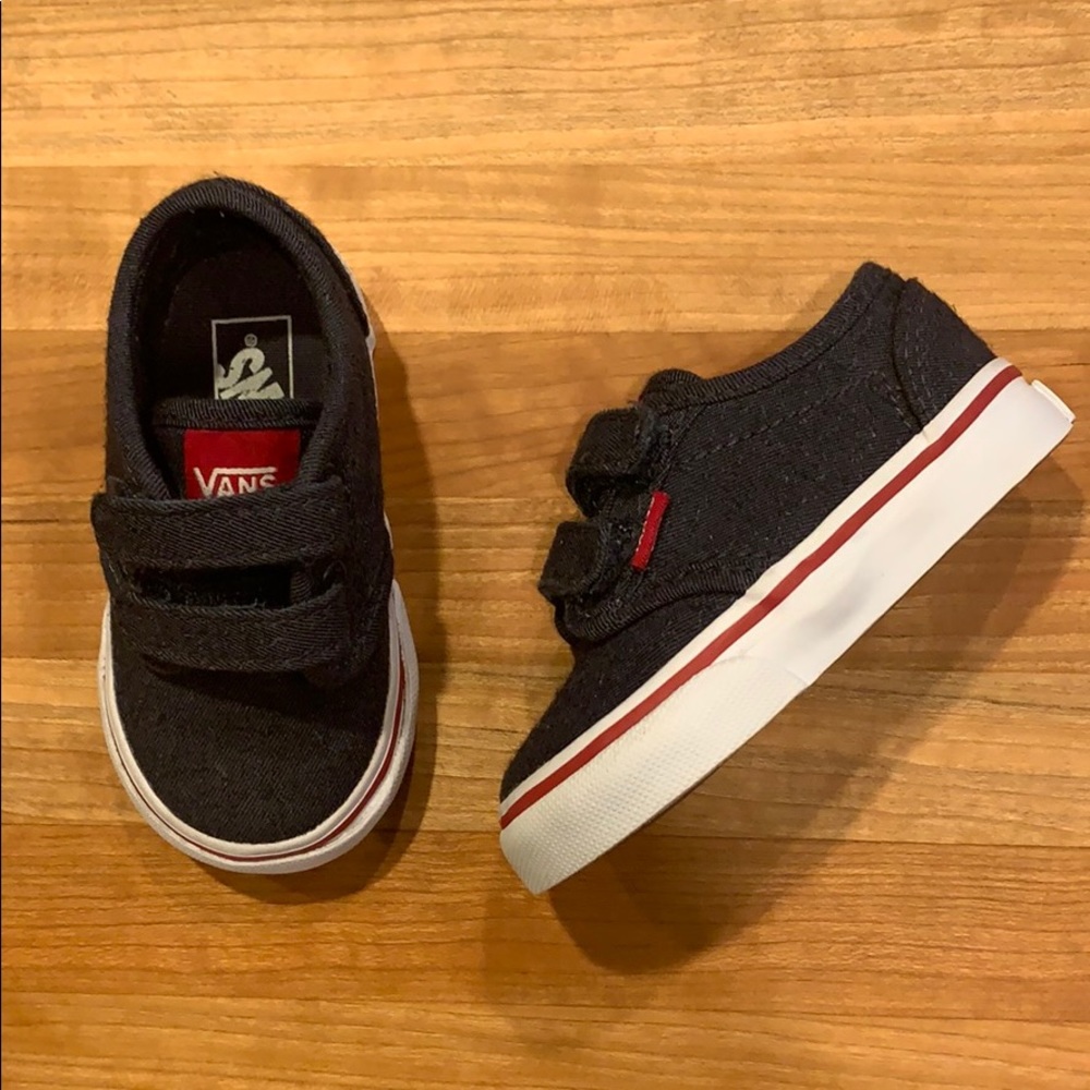 Vans infant red white and blue